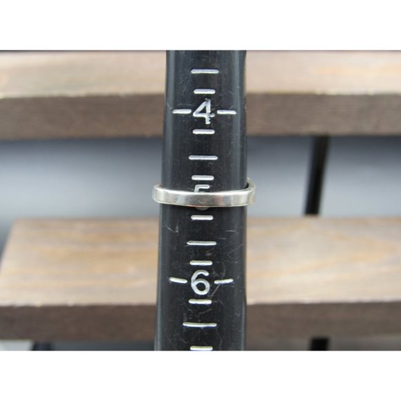 Size 5 Sterling Silver Rose With Flower Accents Thick Band Ring - Picture 4 of 6